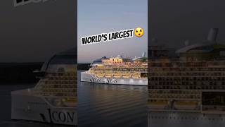 I can't believe how MASSIVE this cruise ship actually is #iconoftheseas #ship #royalcaribbean