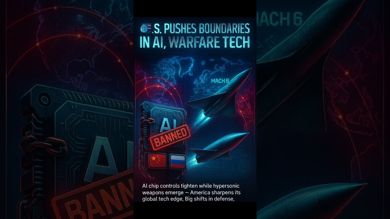 “U.S. Tech Power Surge: AI Controls & Hypersonic Dominance 🇺🇸🚀”