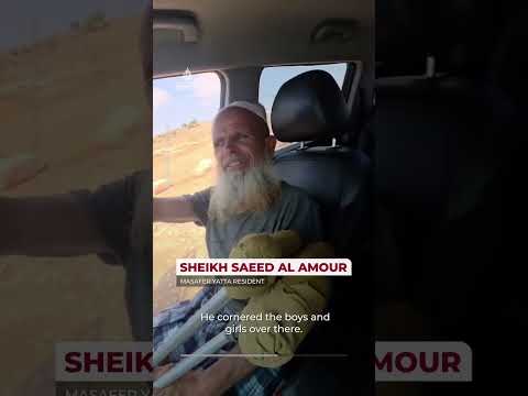 Israeli settler attacks an elderly disabled man in Masafer Yatta