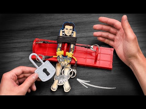 Try to untie the knots to free Houdini