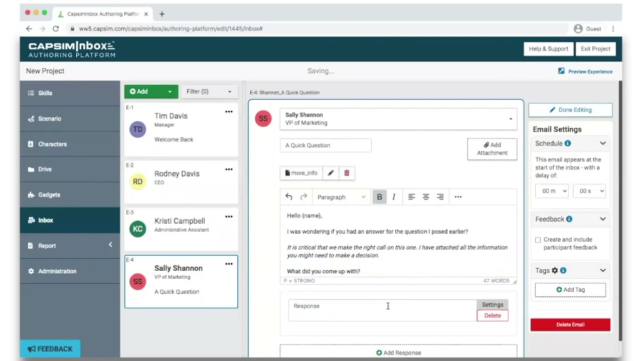 CapsimInbox Authoring Intro