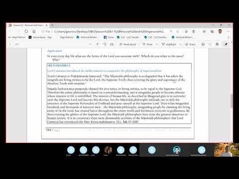 Hindi Bhakti Vriksha- Session-61- Personal and Impersonal feature of God