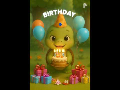 Tortuga cumpleaños feliz #niños #happybirthday #elritmodelaselva #cute