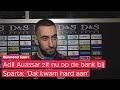 Adil Auassar baalt zichtbaar van reserverol bij Sparta: 'Maar je weet mijn band met de trainer'