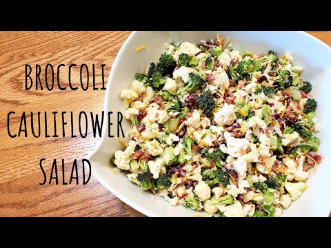 BROCCOLI CAULIFLOWER SALAD | easy side dish |...