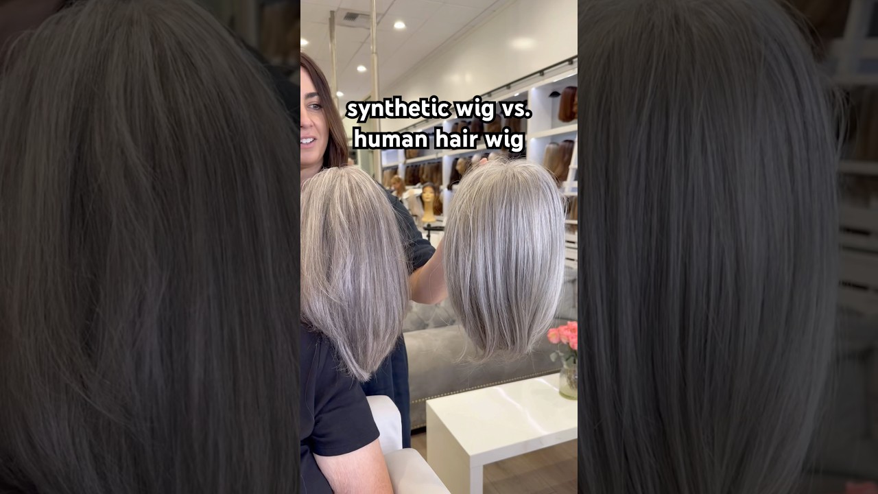 this grey wig is PERFECT for her!🩶 #gluelesswig #greyhair #grey #hairtransformation #wigs #hairloss