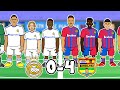 😲0-4! Real Madrid vs Barcelona😲 (El Clasico 22 Aubameyang Torres Cartoon Goals Parody Highlights)