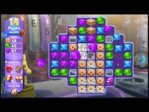 Wonka's World of Candy Level 186 - NO BOOSTERS + FULL STORY 🍫 | SKILLGAMING ✔️