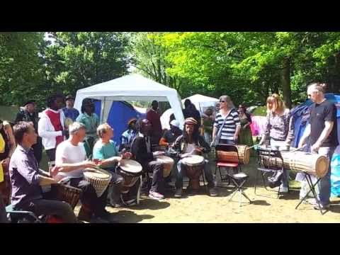 Moers Festival 2013 Percussion Session im Park
