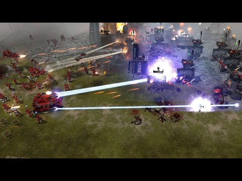 Blood Angels and 954-th Sheridan Ork Hunters vs Orks - Bloodline Mod - Warhammer 40K DOW Soulstorm