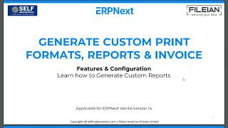 22. How to Generate Custom Print Format, Report & Invoices |  Hire ERPNext Experts for Just $19/Hour