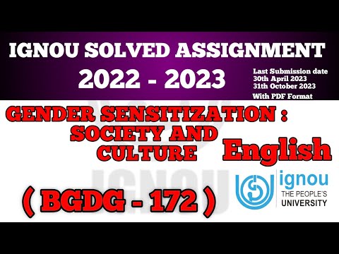 BGDG 172 SOLVED ASSIGNMENT 2022-23 IN ENGLISH | BGDG 172 SOLVED ASSIGNMENT 2023 | #ignou