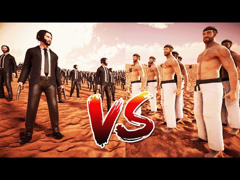 10 CHUCK NORRIS vs 100.000 JOHN WICKS - Ultimate Epic Battle Simulator 2 UEBS2