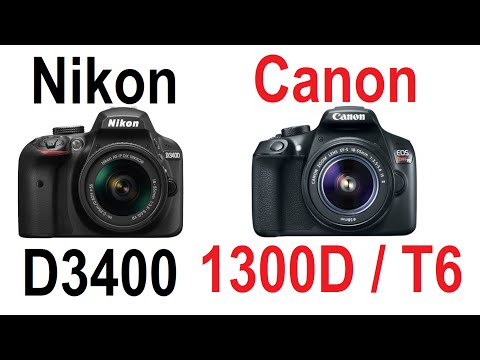 Nikon D3400 vs Canon EOS 1300D / Rebel T6 / Kiss X80