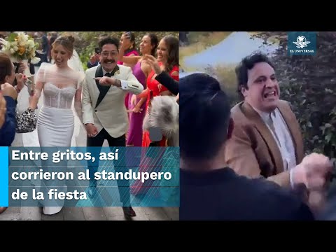 Exhiben momento en que Ricardo O'Farrill intenta entrar a boda de Mau Nieto