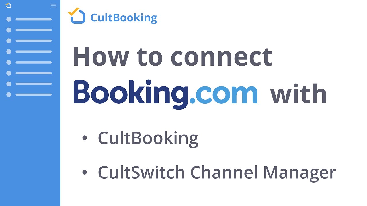 How to connect Booking com with CultBooking/CultSwitch: Channel Manager