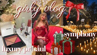 girly vlog: luxury pr haul & going to a christmas symphony 🎄🛍✨
