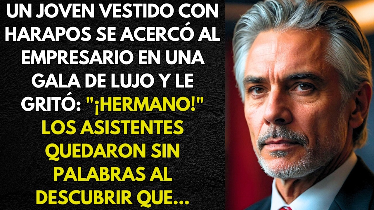 UN MENDIGO SE ACERCA AL EMPRESARIO EN UNA GALA DE LUJO Y LE GRITÓ: ¡HERMANO!... QUEDARON EN SHOCK...