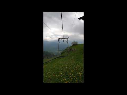 Talfahrt mit der Materialseilbahn Schwand-Eierschwand (Bürglen)