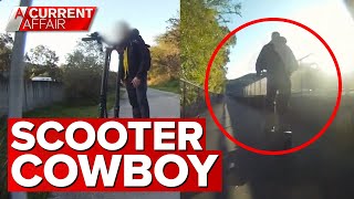 E-scooter rider filmed going almost 100km/h before crash  | A Current Affair
