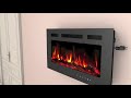 Electric Fireplace Install Video For 30/40/50/60 THIN