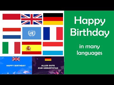 Happy Birthday in Many Languages