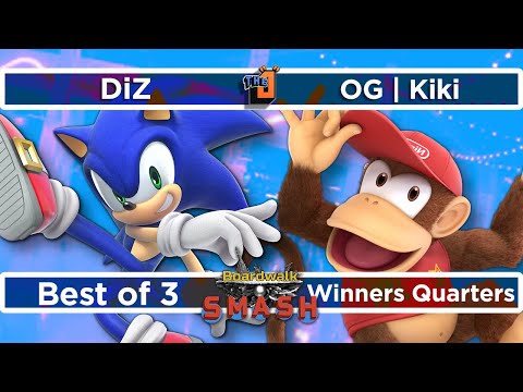 Winners Quarters Kiki (Diddy Kong) vs DiZ (Sonic) - Boardwalk Smash #30 - SSBU
