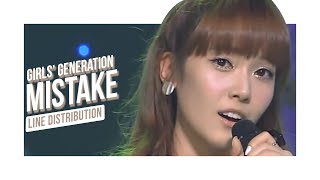 Girls&#39; Generation - Mistake (Line Distribution)