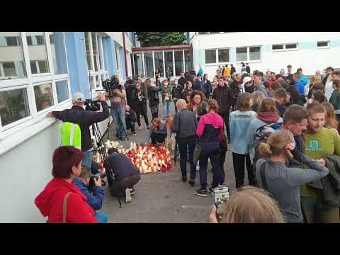 Gathering in front of the school in Vrútky 2