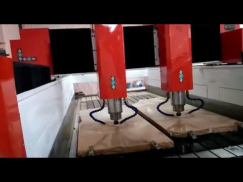 Double Head CNC Wood Working Router, 6 kW