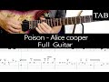 POISON Alice Cooper John McCurry FULL Guitar Cover TAB