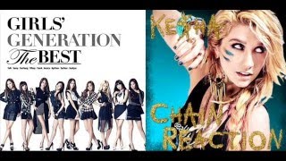 Chain Reaction Girls&#39; Generation (left) Ke$ha (right)
