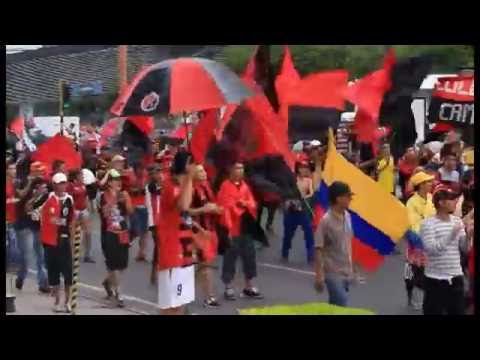 "Banderazo  y Recibimiento (29 de mayo 2016) Cúcuta 2-0 América" Barra: La Banda del Indio &bull; Club: Cúcuta