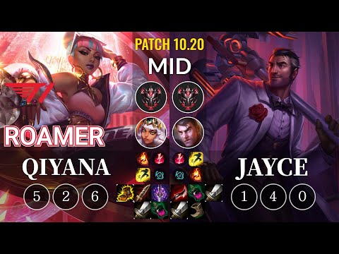 T1 Roamer Qiyana vs Jayce Mid - KR Patch 10.20