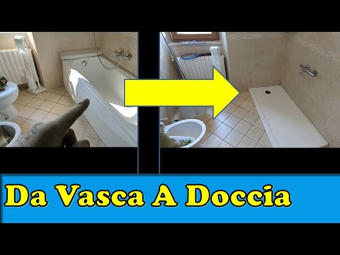 Sostituire la Vasca col Piatto doccia su rivestimento esistente con la schiuma poliuretanica.