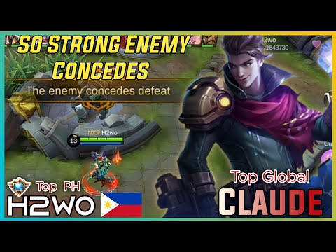 H2wo Claude so Strong - Enemy Concedes | Top Global Player