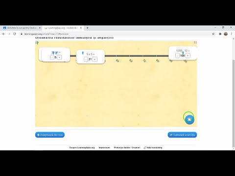 Realizarea unui item obiectiv de evaluare, tip ordonare cronologică a elementelor, pe learningapps