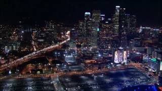 Dial 10 / Downtown Los Angeles Night Aerial View