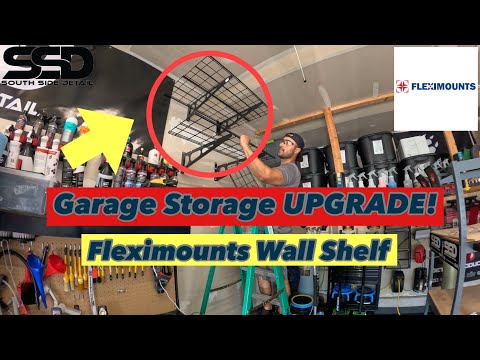 Garage Storage UPGRADE! 🔧 @FLEXIMOUNTS  2x6ft Wall Shelves Installation & Review #fleximounts #howto