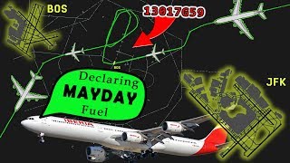 Iberia A340 declares MAYDAY FUEL and diverts to JFK | EXTREME WEATHER!