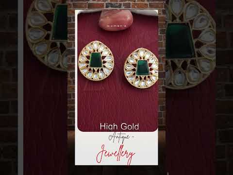 Feroza high gold polish beautiful fancy style party wear ear...