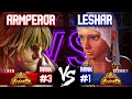 SF6 ARMPEROR 3 Rank Ken Vs LESHAR 1 Rank Elena High Level Gameplay