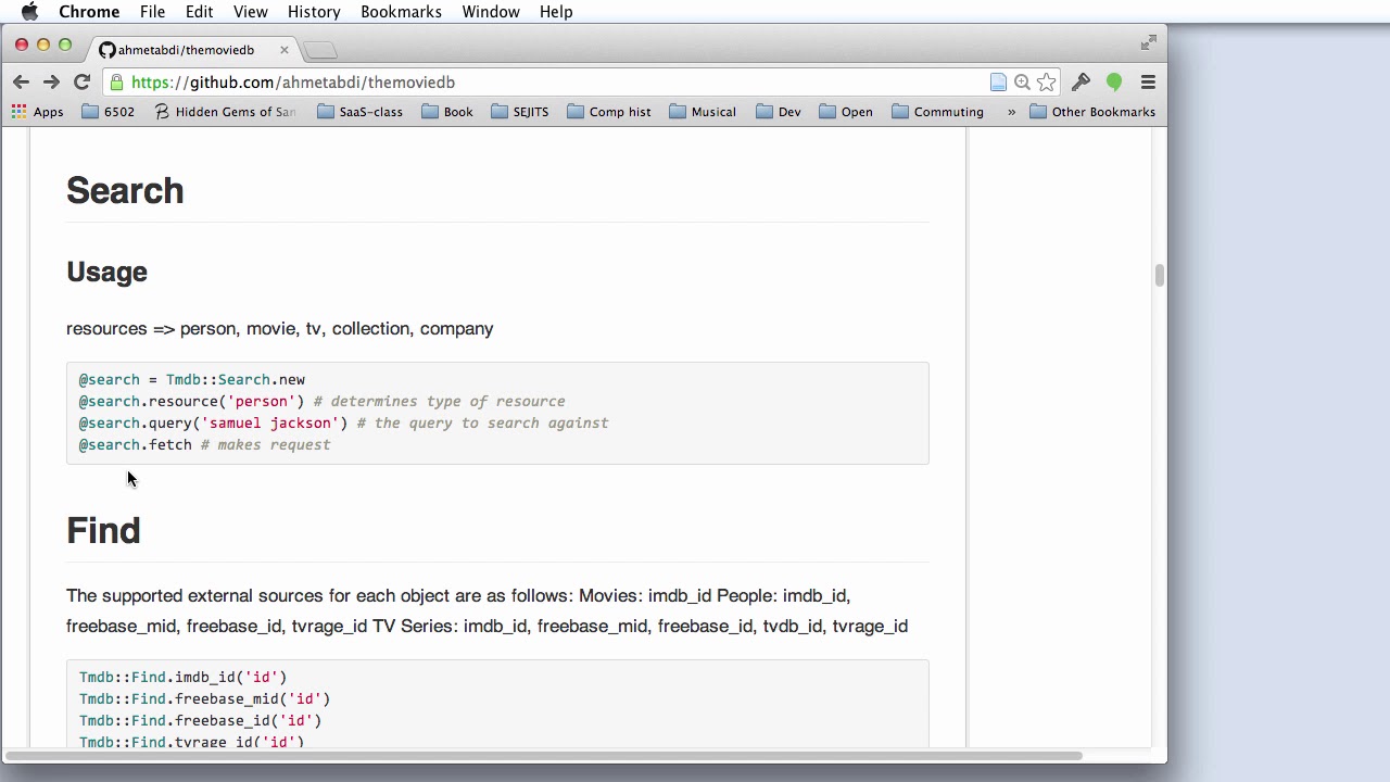 Simplified use of the TMDb API with the 'themoviedb' gem (v3)