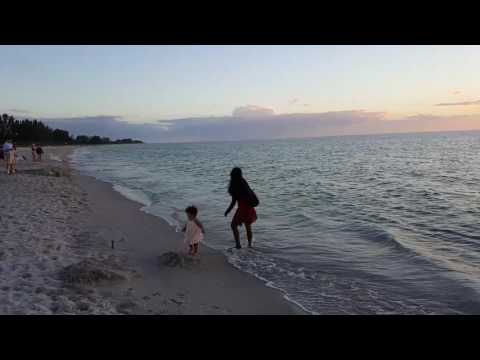 Devin and Inara Beach sunset fun on Captiva Island