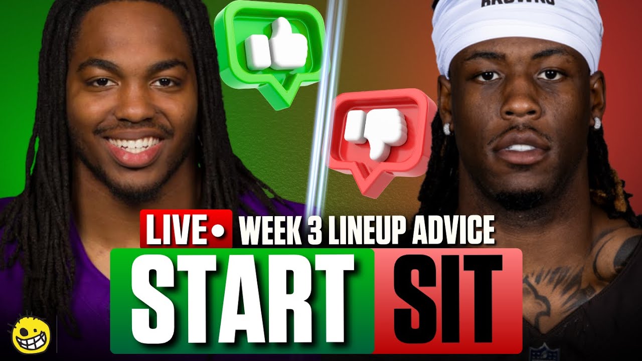 Week 3 Start/Sit Lineup Advice | Fantasy Football 2025