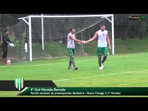 Primer amistoso: Banfield 6 - 2 Nueva Chicago / Gol de Nicolás Bertolo