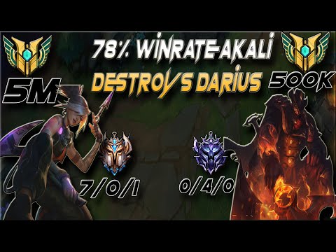 Zerinali | DESTROYING DARIUS UNRANKED TO CHALLENGER AKALI ONLY -  League of Legends