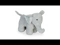Türstopper Elefant Grau - Naturfaser - Textil - 14 x 22 x 38 cm