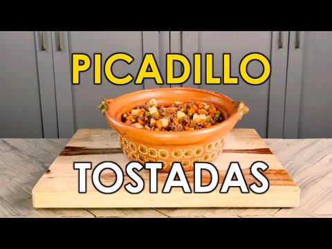 🍅🥔 Mexican Ground Beef Picadillo Tostadas Recipe 🥔🍅
