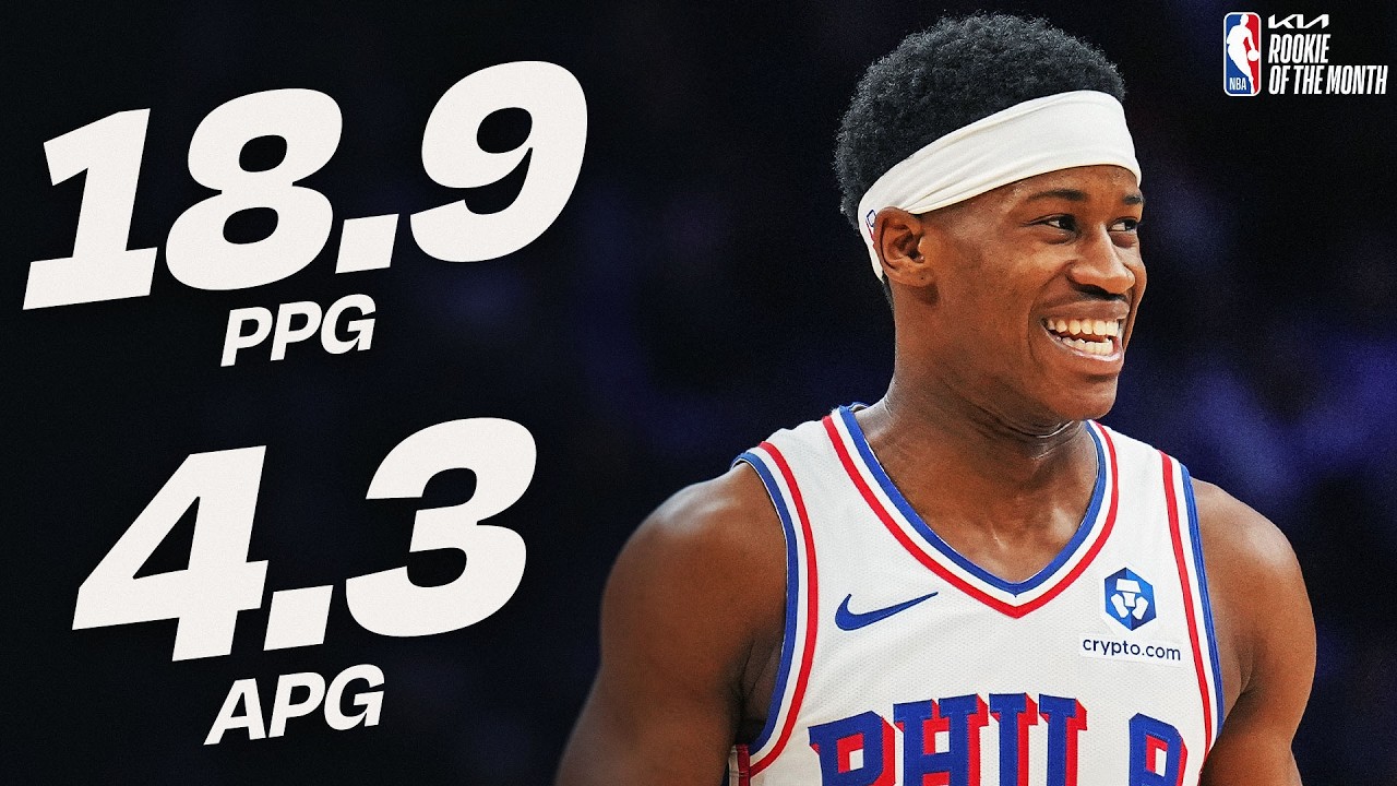 VJ Edgecombe Named  @kia  Eastern Conference Rookie of the Month for March